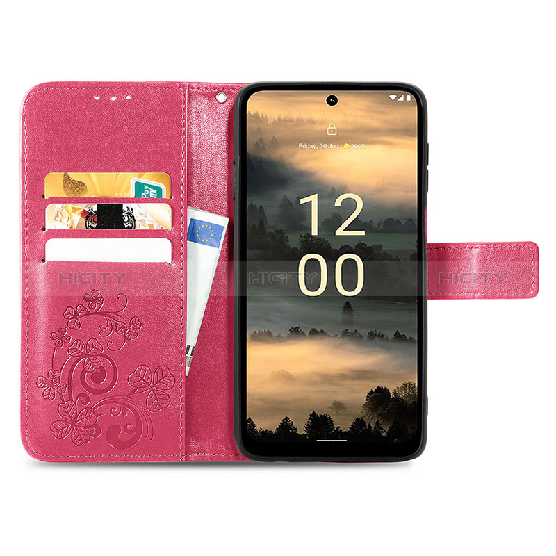 Coque Portefeuille Fleurs Livre Cuir Etui Clapet pour Nokia XR21 Plus