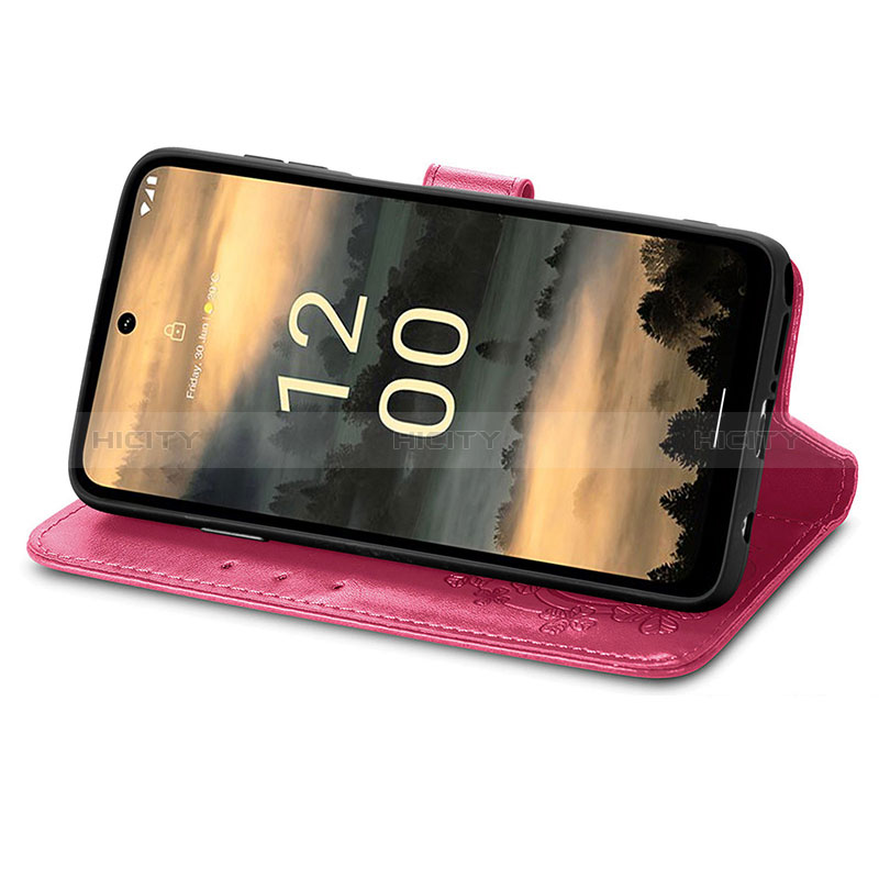 Coque Portefeuille Fleurs Livre Cuir Etui Clapet pour Nokia XR21 Plus