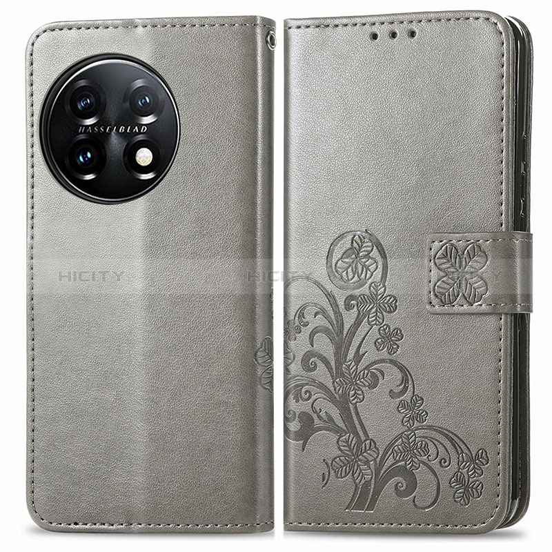 Coque Portefeuille Fleurs Livre Cuir Etui Clapet pour OnePlus 11 5G Plus