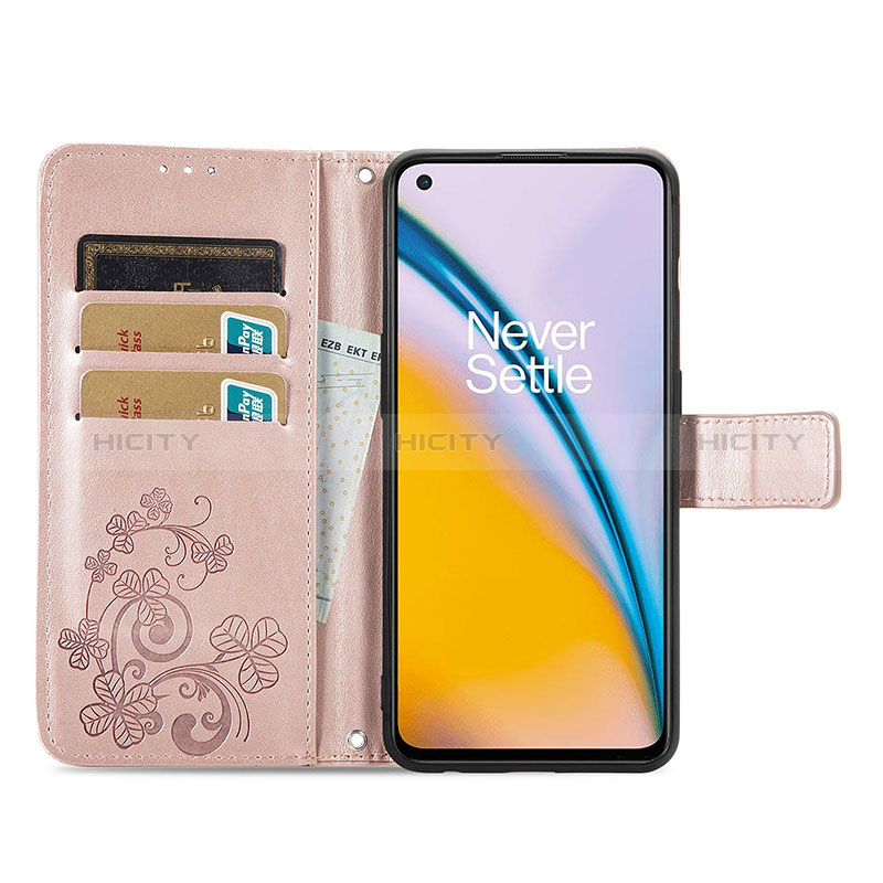 Coque Portefeuille Fleurs Livre Cuir Etui Clapet pour OnePlus Nord 2 5G Plus