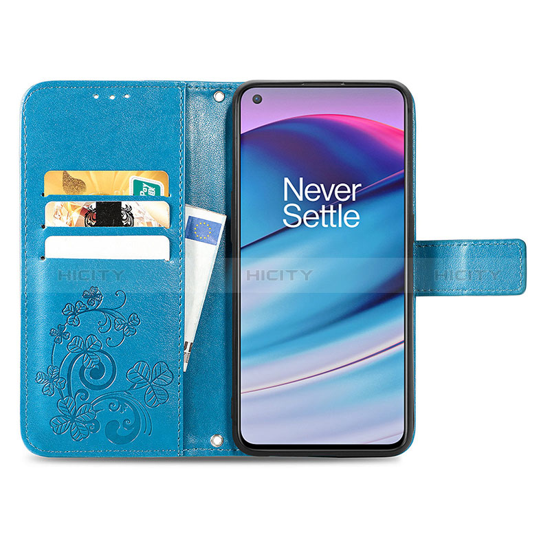 Coque Portefeuille Fleurs Livre Cuir Etui Clapet pour OnePlus Nord CE 5G Plus