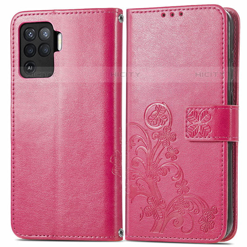 Coque Portefeuille Fleurs Livre Cuir Etui Clapet pour Oppo F19 Pro Plus