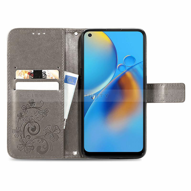 Coque Portefeuille Fleurs Livre Cuir Etui Clapet pour Oppo F19s Plus