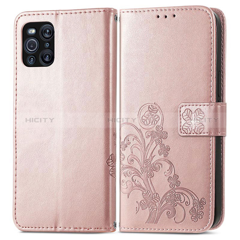 Coque Portefeuille Fleurs Livre Cuir Etui Clapet pour Oppo Find X3 5G Plus