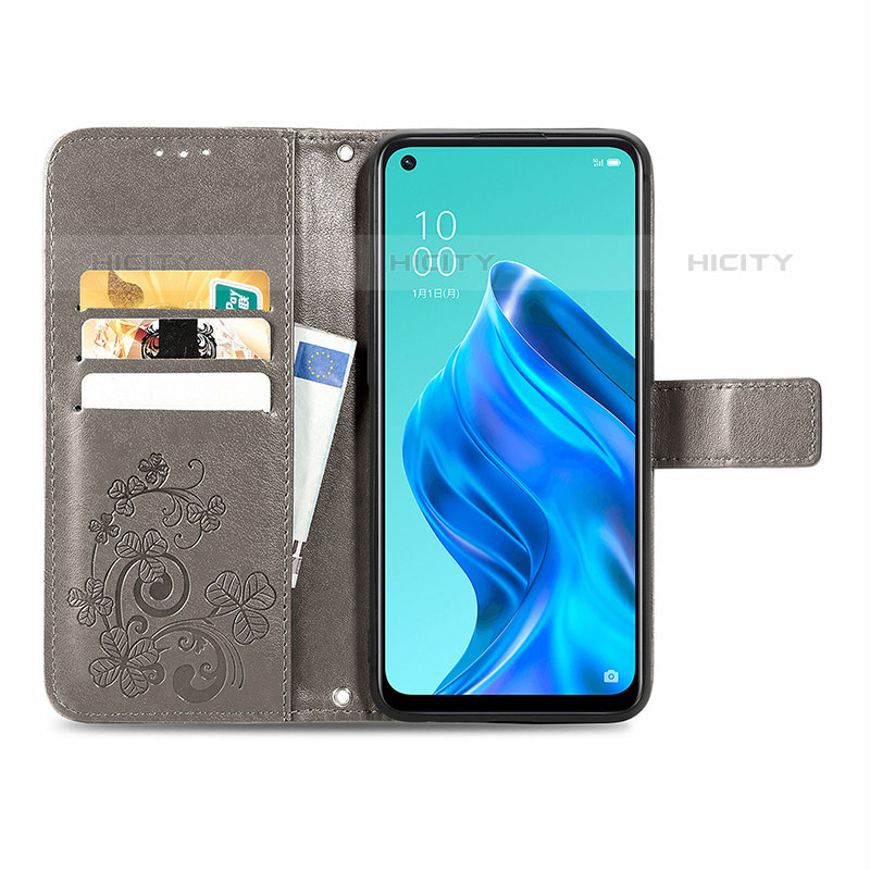 Coque Portefeuille Fleurs Livre Cuir Etui Clapet pour Oppo Reno5 A Plus