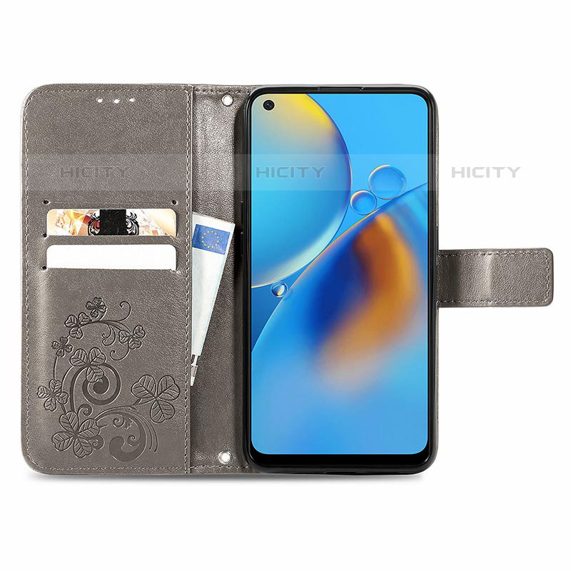 Coque Portefeuille Fleurs Livre Cuir Etui Clapet pour Oppo Reno6 Lite Plus