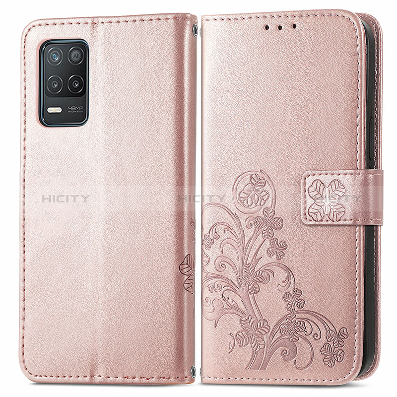 Coque Portefeuille Fleurs Livre Cuir Etui Clapet pour Realme 8 5G Plus