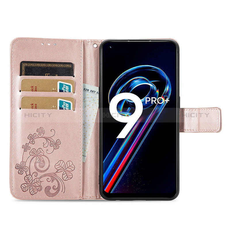 Coque Portefeuille Fleurs Livre Cuir Etui Clapet pour Realme 9 4G Plus