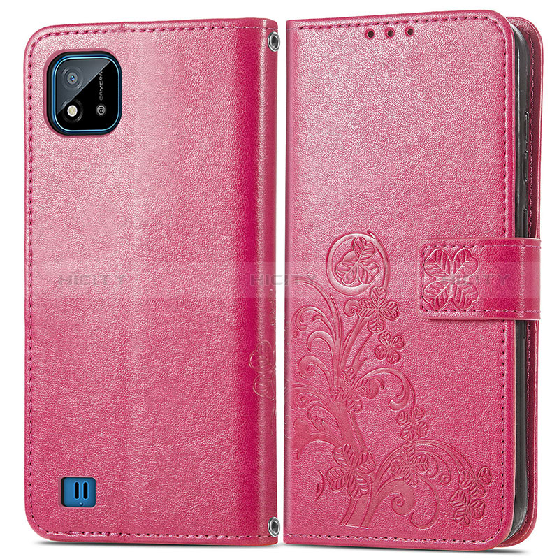 Coque Portefeuille Fleurs Livre Cuir Etui Clapet pour Realme C20 Plus