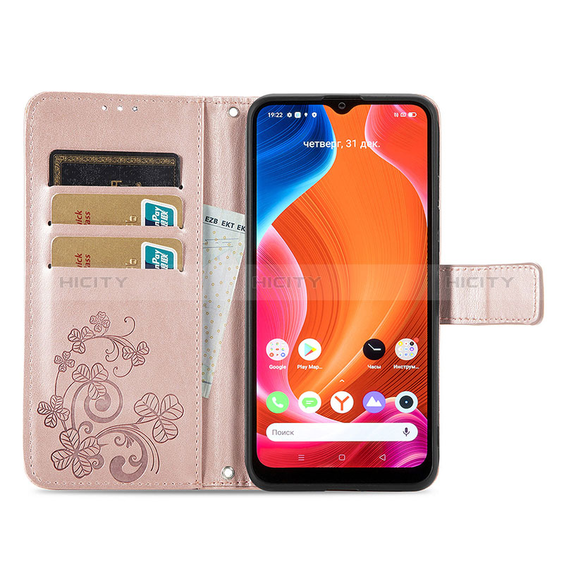 Coque Portefeuille Fleurs Livre Cuir Etui Clapet pour Realme C20 Plus