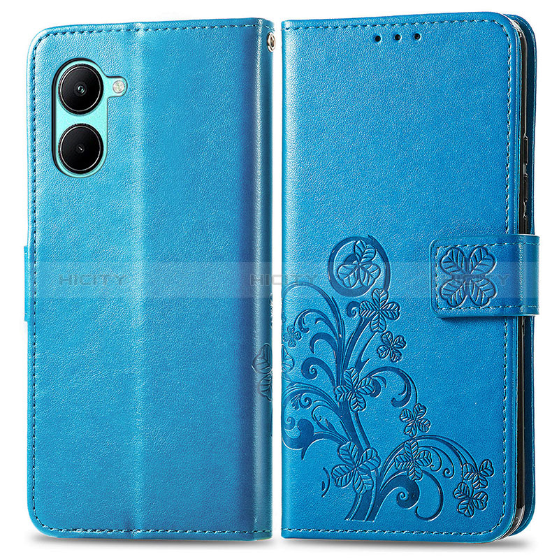 Coque Portefeuille Fleurs Livre Cuir Etui Clapet pour Realme C33 Plus