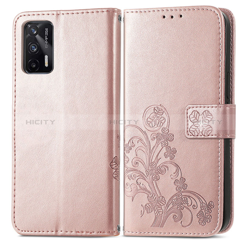 Coque Portefeuille Fleurs Livre Cuir Etui Clapet pour Realme GT 5G Plus