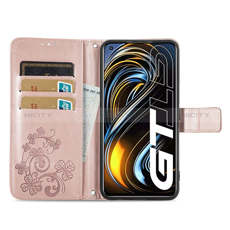 Coque Portefeuille Fleurs Livre Cuir Etui Clapet pour Realme GT Neo 2T 5G Plus