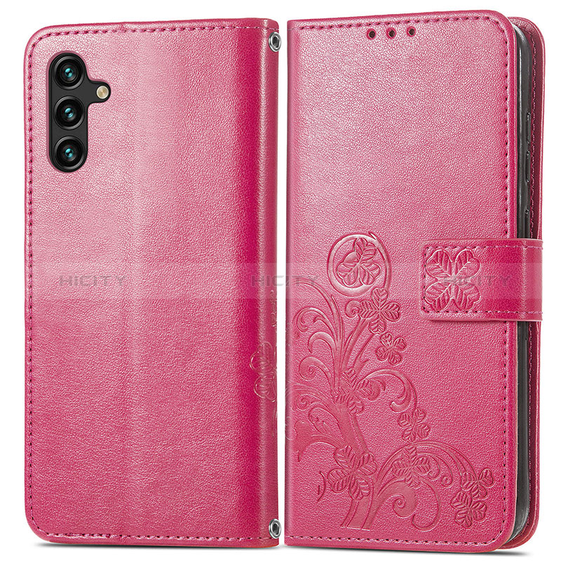 Coque Portefeuille Fleurs Livre Cuir Etui Clapet pour Samsung Galaxy A04s Plus