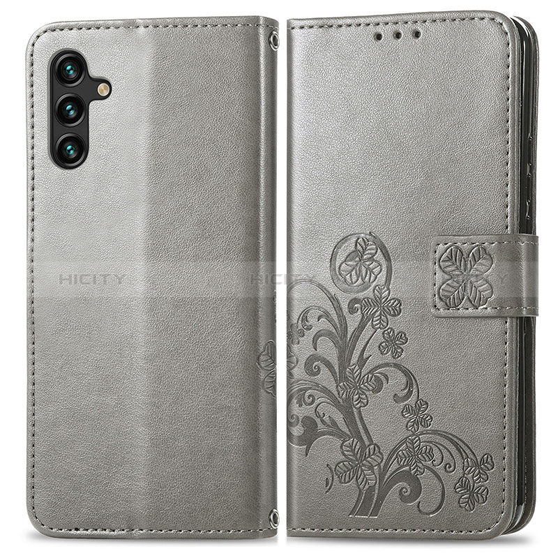 Coque Portefeuille Fleurs Livre Cuir Etui Clapet pour Samsung Galaxy A04s Plus