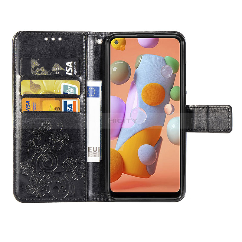 Coque Portefeuille Fleurs Livre Cuir Etui Clapet pour Samsung Galaxy A11 Plus