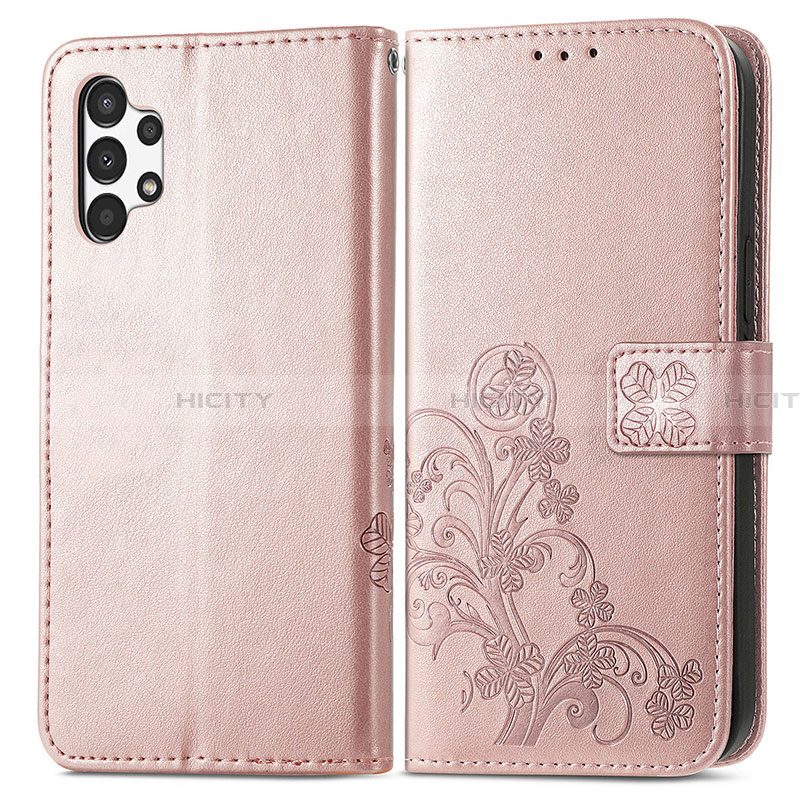 Coque Portefeuille Fleurs Livre Cuir Etui Clapet pour Samsung Galaxy A13 4G Plus