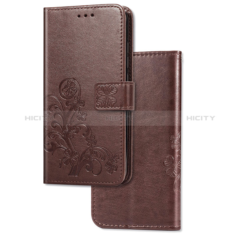 Coque Portefeuille Fleurs Livre Cuir Etui Clapet pour Samsung Galaxy A20e Marron Plus