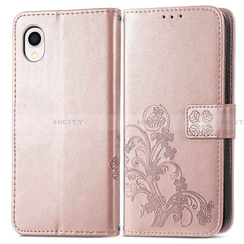 Coque Portefeuille Fleurs Livre Cuir Etui Clapet pour Samsung Galaxy A22 5G SC-56B Plus