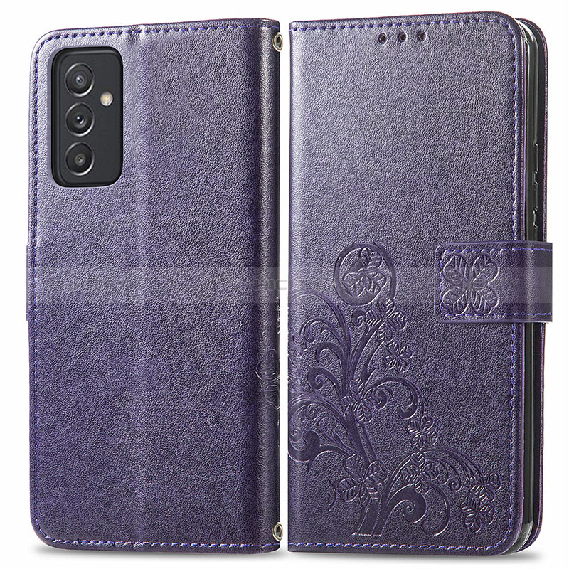 Coque Portefeuille Fleurs Livre Cuir Etui Clapet pour Samsung Galaxy A55 5G Plus