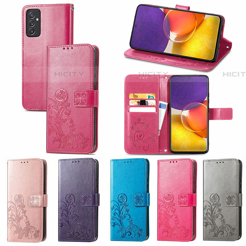 Coque Portefeuille Fleurs Livre Cuir Etui Clapet pour Samsung Galaxy F54 5G Plus