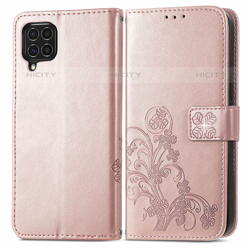 Coque Portefeuille Fleurs Livre Cuir Etui Clapet pour Samsung Galaxy M62 4G Plus
