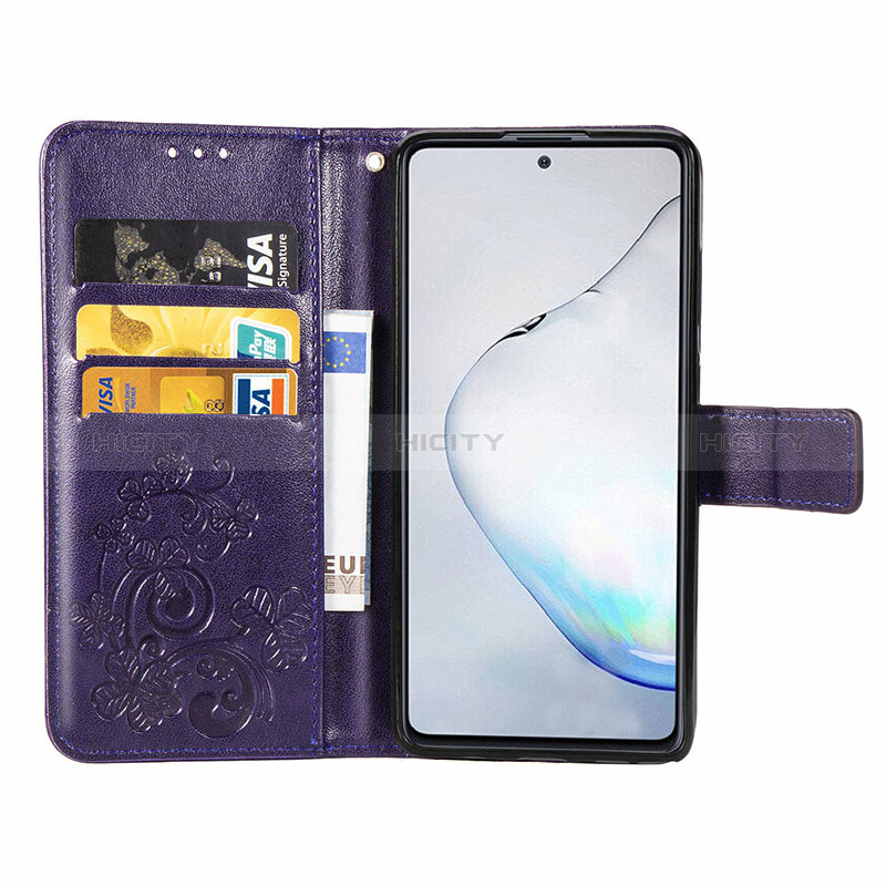 Coque Portefeuille Fleurs Livre Cuir Etui Clapet pour Samsung Galaxy Note 10 Lite Plus