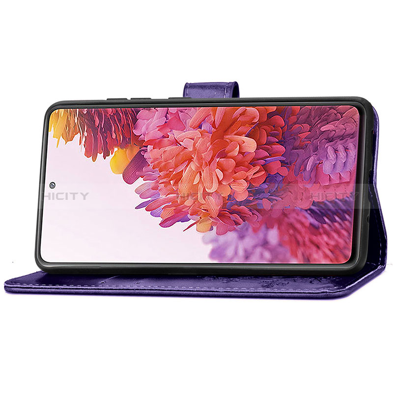 Coque Portefeuille Fleurs Livre Cuir Etui Clapet pour Samsung Galaxy S20 FE 4G Plus