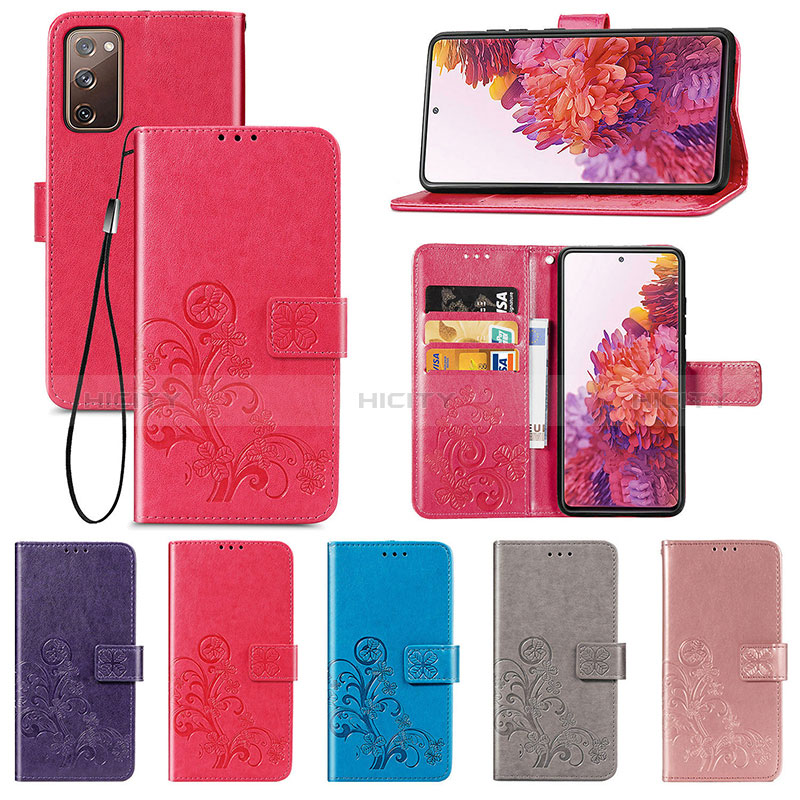 Coque Portefeuille Fleurs Livre Cuir Etui Clapet pour Samsung Galaxy S20 FE 5G Plus