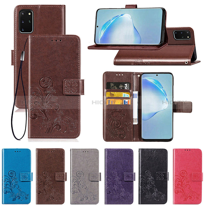 Coque Portefeuille Fleurs Livre Cuir Etui Clapet pour Samsung Galaxy S20 Plus Plus