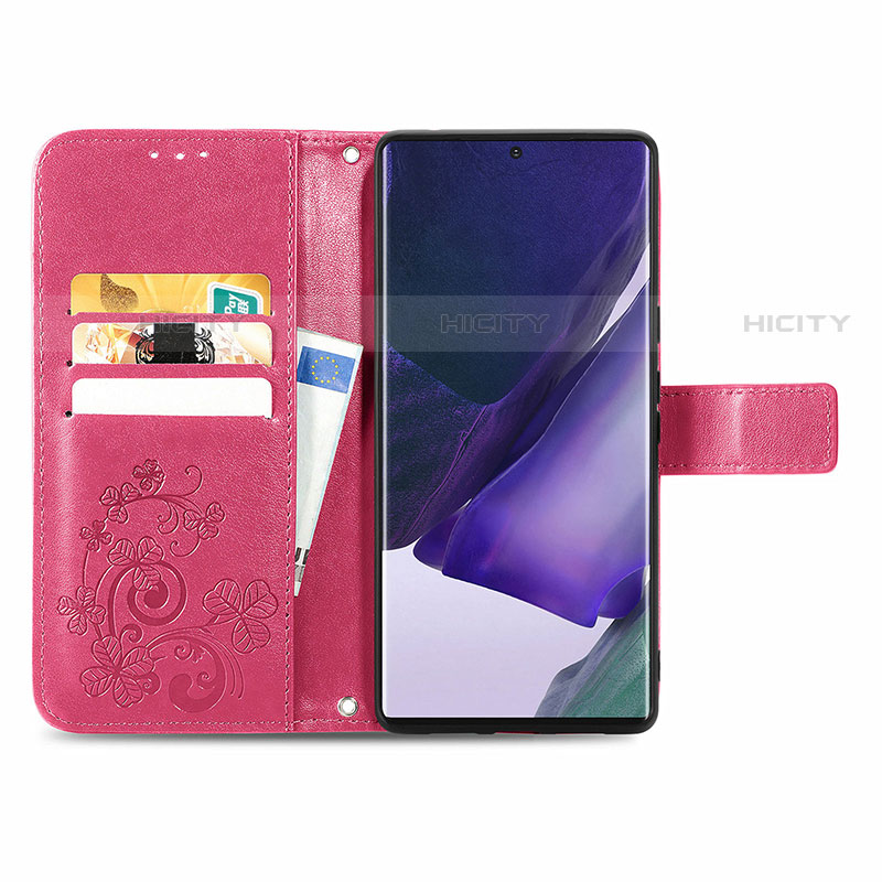 Coque Portefeuille Fleurs Livre Cuir Etui Clapet pour Samsung Galaxy S21 Ultra 5G Plus