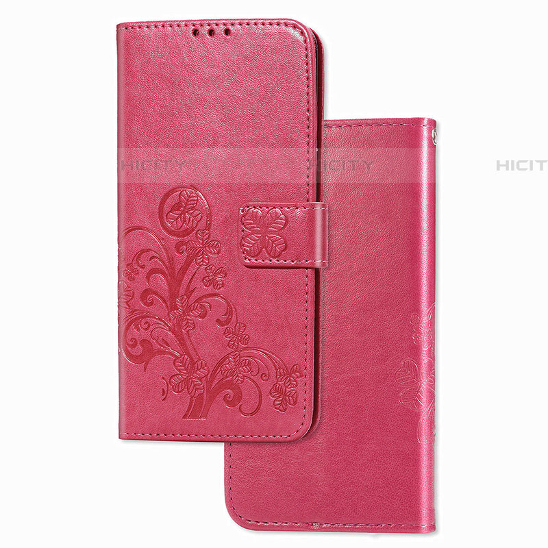 Coque Portefeuille Fleurs Livre Cuir Etui Clapet pour Samsung Galaxy Z Fold4 5G Rouge Plus