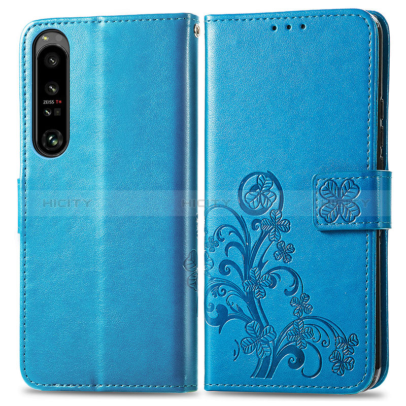 Coque Portefeuille Fleurs Livre Cuir Etui Clapet pour Sony Xperia 1 IV SO-51C Plus