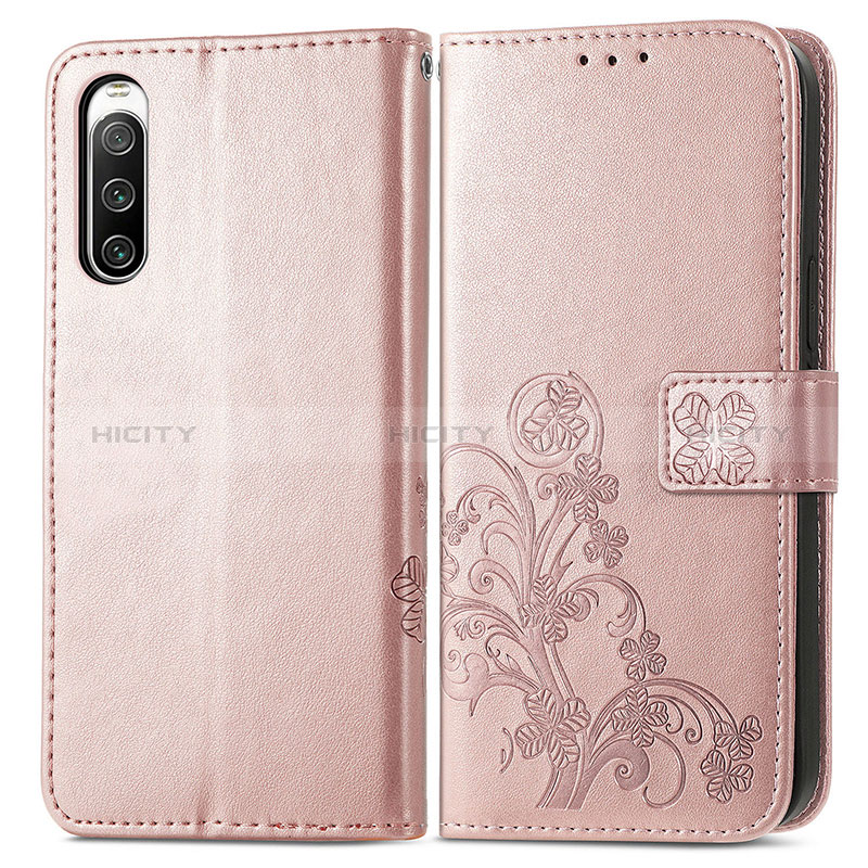 Coque Portefeuille Fleurs Livre Cuir Etui Clapet pour Sony Xperia 10 V Plus