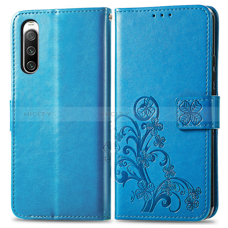 Coque Portefeuille Fleurs Livre Cuir Etui Clapet pour Sony Xperia 10 V Plus