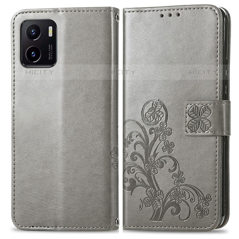 Coque Portefeuille Fleurs Livre Cuir Etui Clapet pour Vivo iQOO U5x Plus