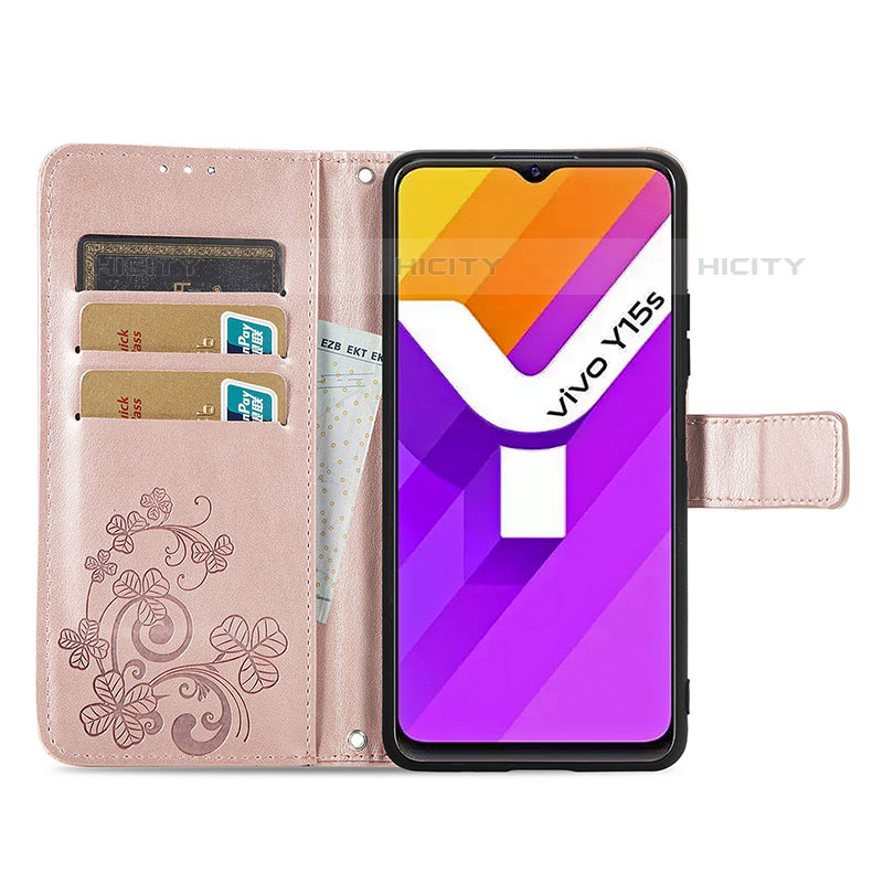 Coque Portefeuille Fleurs Livre Cuir Etui Clapet pour Vivo iQOO U5x Plus