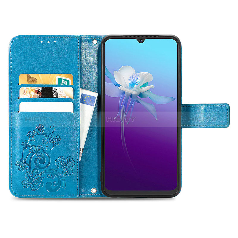 Coque Portefeuille Fleurs Livre Cuir Etui Clapet pour Vivo V20 Plus