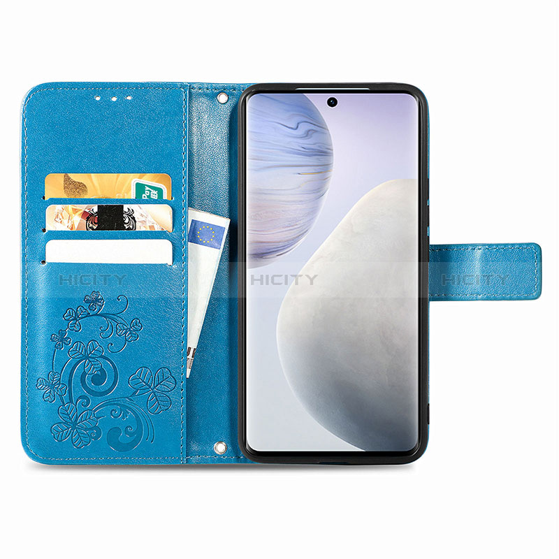 Coque Portefeuille Fleurs Livre Cuir Etui Clapet pour Vivo X60 Pro+ Plus 5G Plus