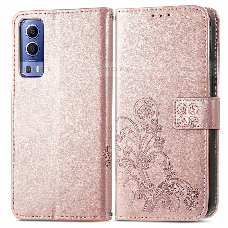 Coque Portefeuille Fleurs Livre Cuir Etui Clapet pour Vivo Y52 5G Plus