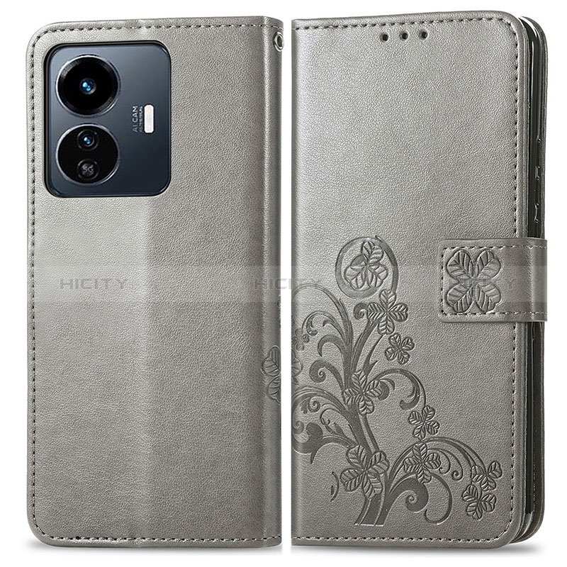 Coque Portefeuille Fleurs Livre Cuir Etui Clapet pour Vivo Y77 5G Plus