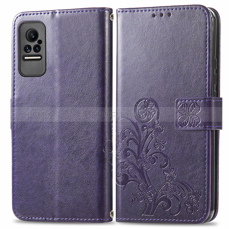 Coque Portefeuille Fleurs Livre Cuir Etui Clapet pour Xiaomi Civi 1S 5G Plus