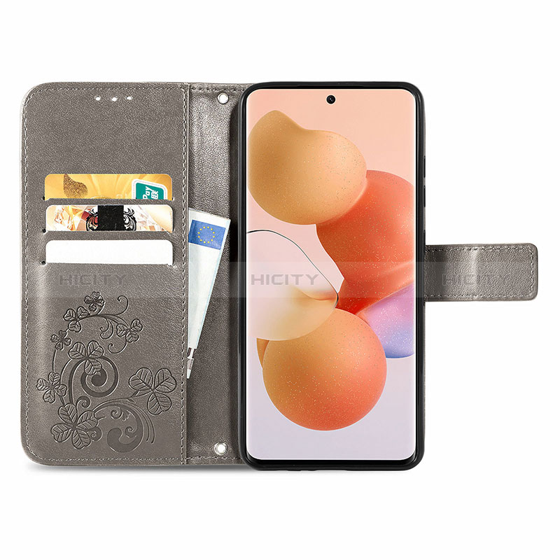 Coque Portefeuille Fleurs Livre Cuir Etui Clapet pour Xiaomi Civi 1S 5G Plus