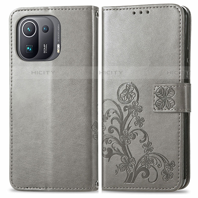 Coque Portefeuille Fleurs Livre Cuir Etui Clapet pour Xiaomi Mi 11 Pro 5G Plus