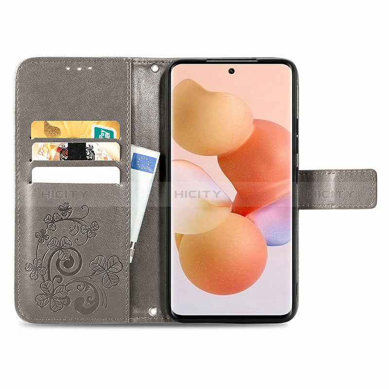 Coque Portefeuille Fleurs Livre Cuir Etui Clapet pour Xiaomi Mi 12T 5G Plus