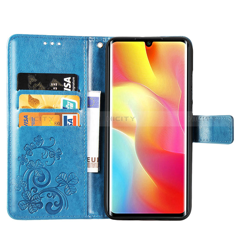 Coque Portefeuille Fleurs Livre Cuir Etui Clapet pour Xiaomi Mi Note 10 Lite Plus