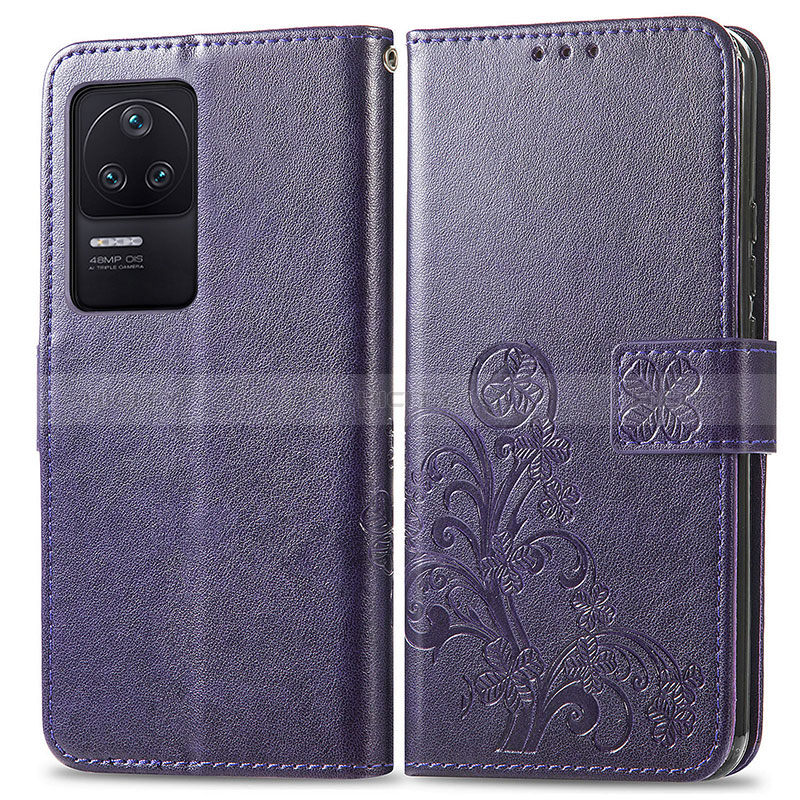 Coque Portefeuille Fleurs Livre Cuir Etui Clapet pour Xiaomi Poco F4 5G Plus