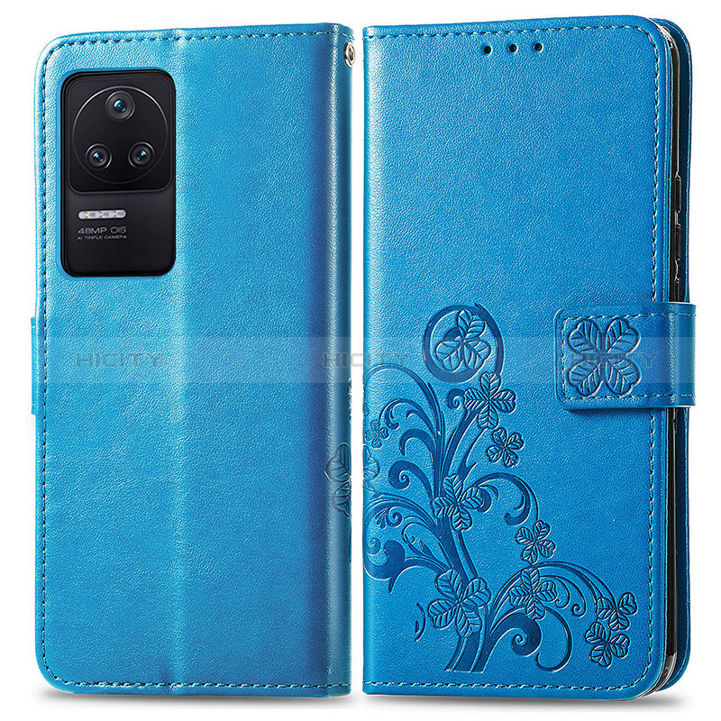 Coque Portefeuille Fleurs Livre Cuir Etui Clapet pour Xiaomi Poco F4 5G Plus