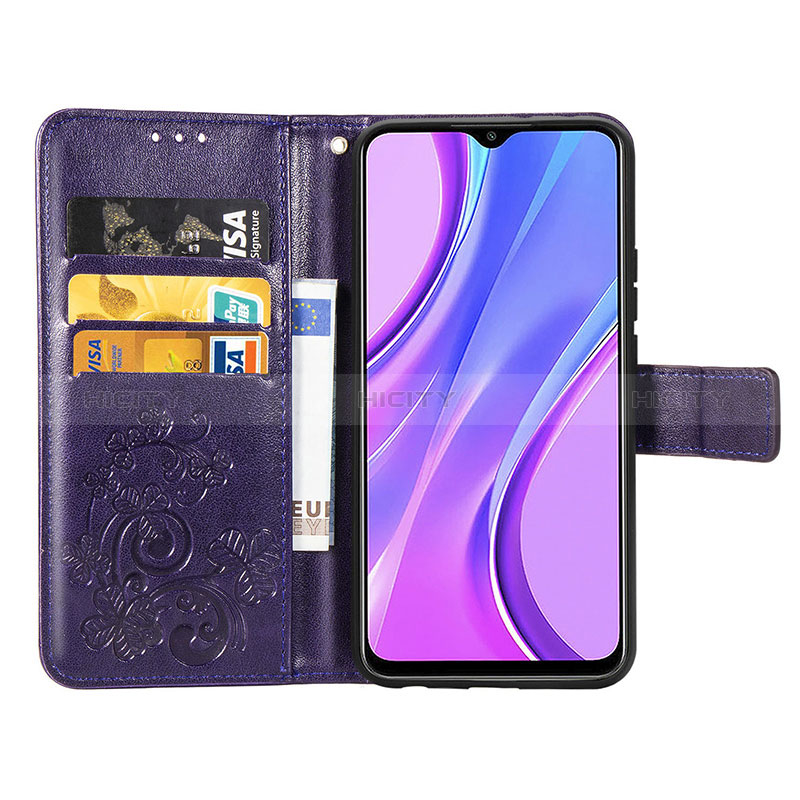 Coque Portefeuille Fleurs Livre Cuir Etui Clapet pour Xiaomi Poco M2 Plus