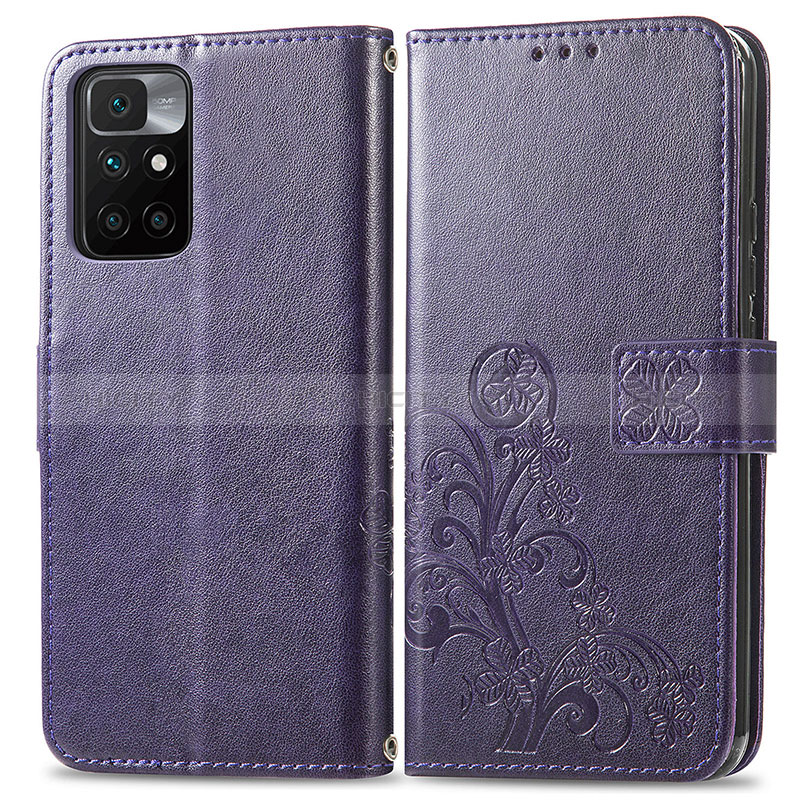 Coque Portefeuille Fleurs Livre Cuir Etui Clapet pour Xiaomi Redmi 10 (2022) Plus